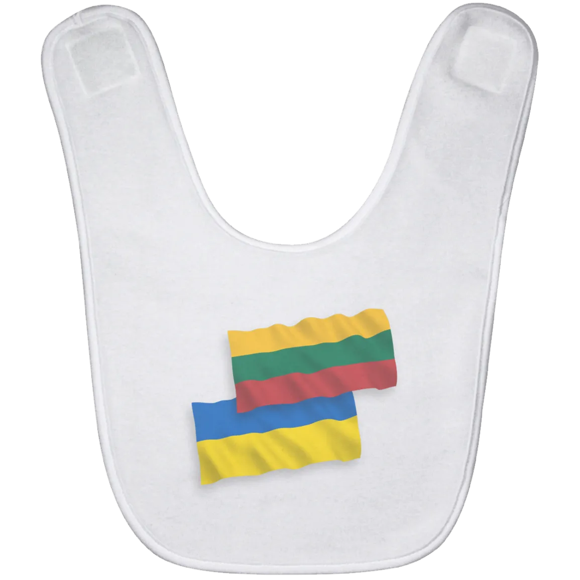 Lithuania Ukraine Flag - BABYBIB Baby Bib