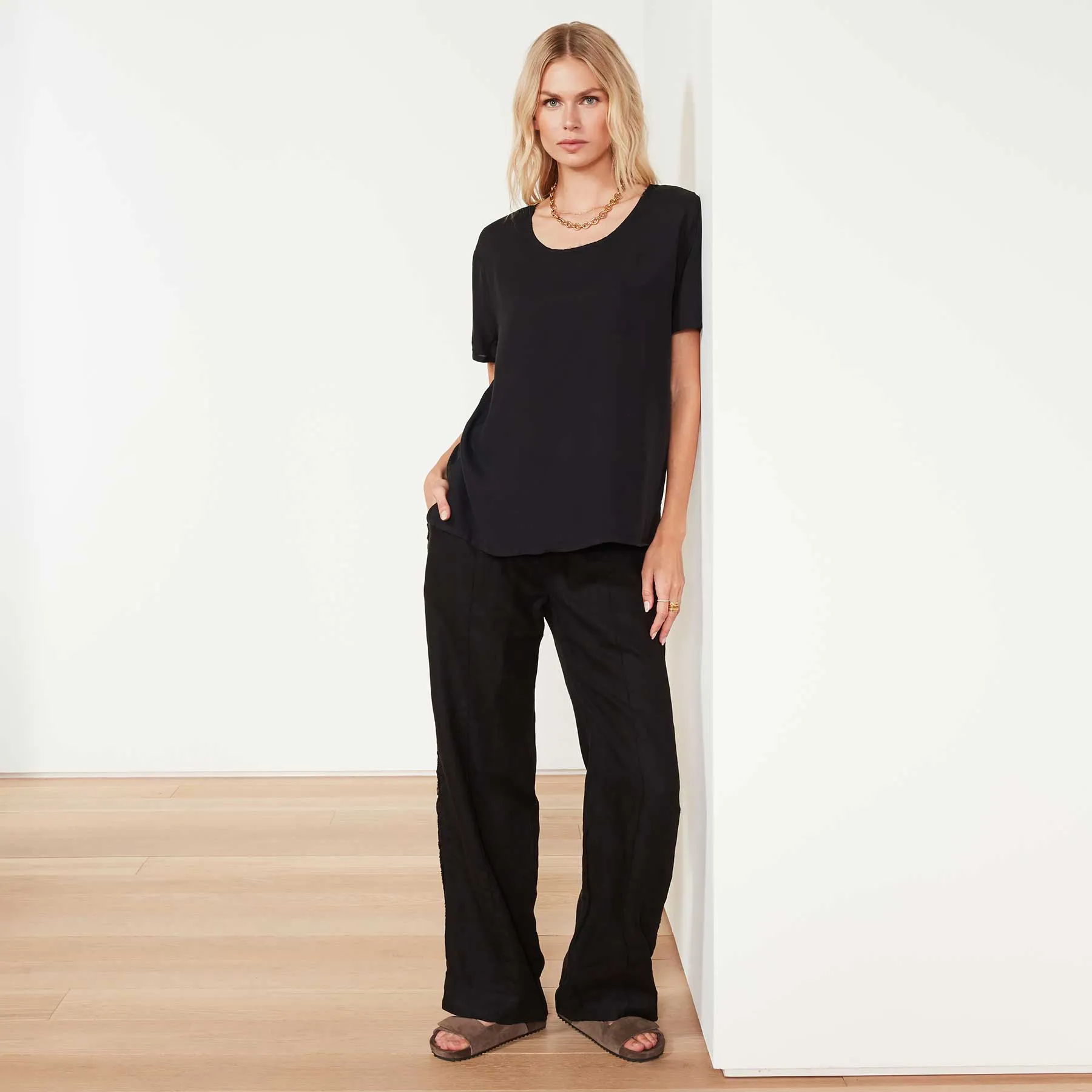 Matte Cupro Tee - Black