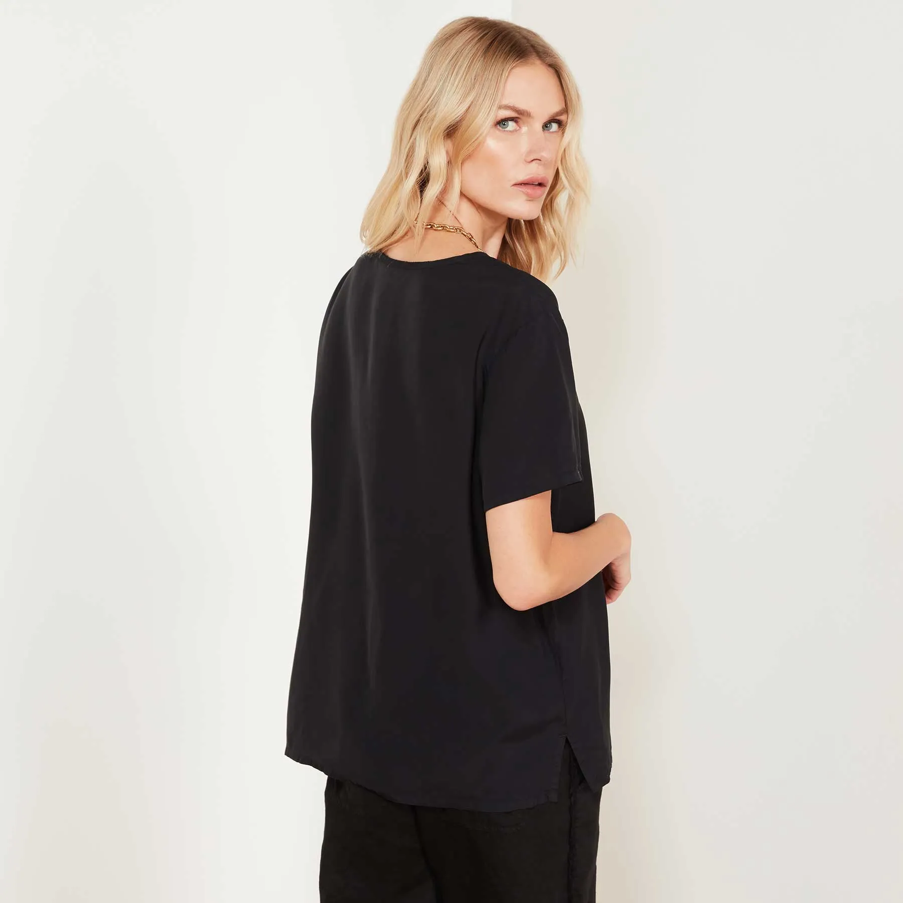 Matte Cupro Tee - Black