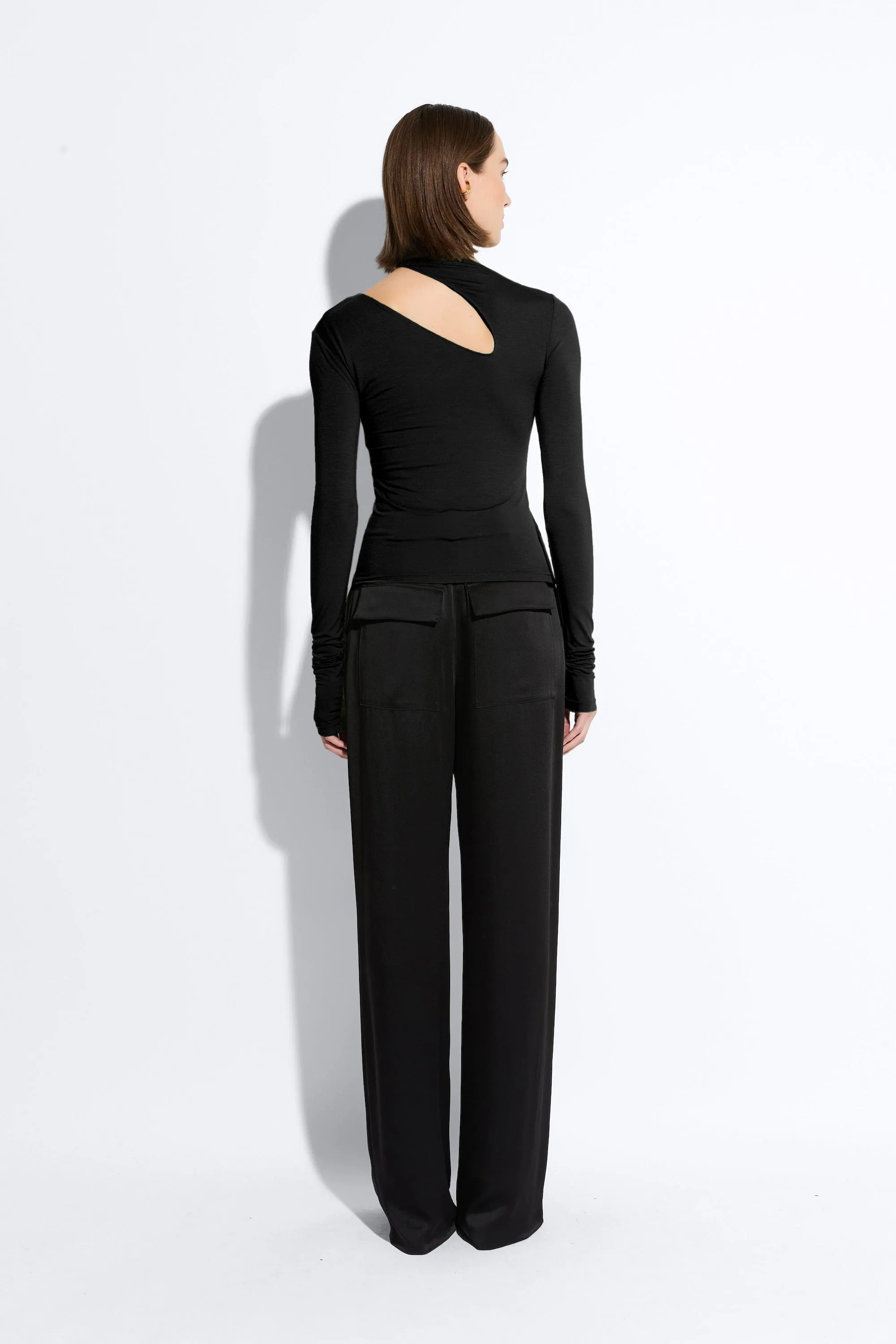 Matte Viscose Asymmetric Top