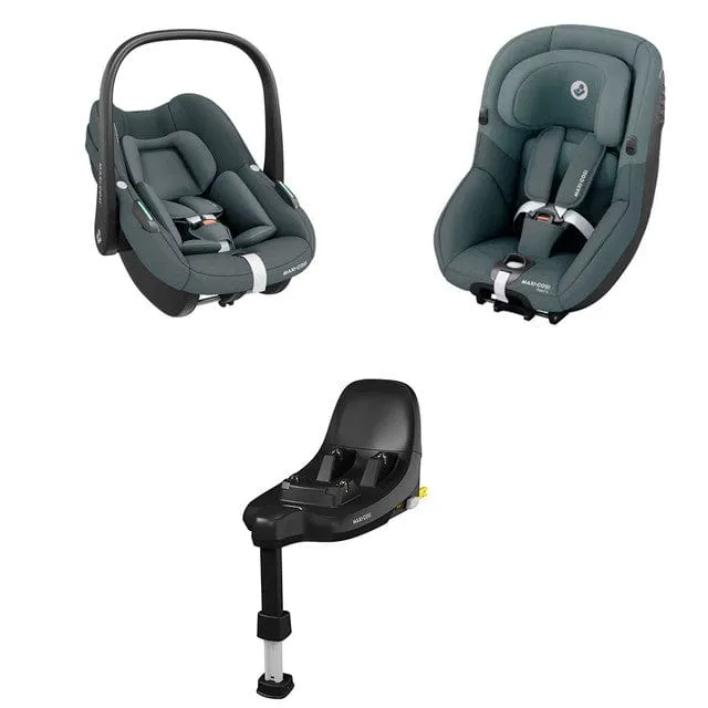 Maxi-Cosi Pebble S & Pearl S Family Car Seat Bundle in Tonal Graphite
