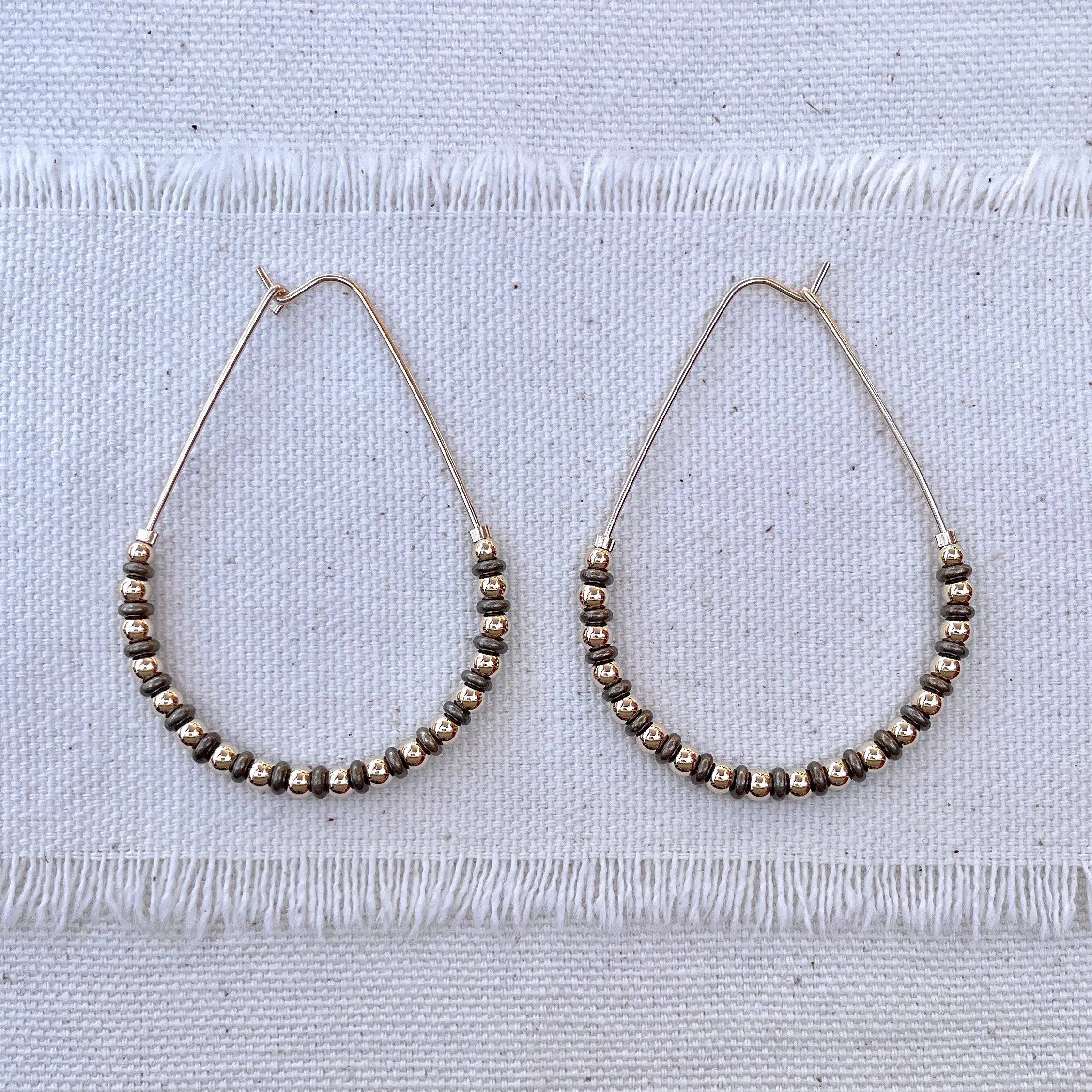MELODY Ovaline Bead Hoops