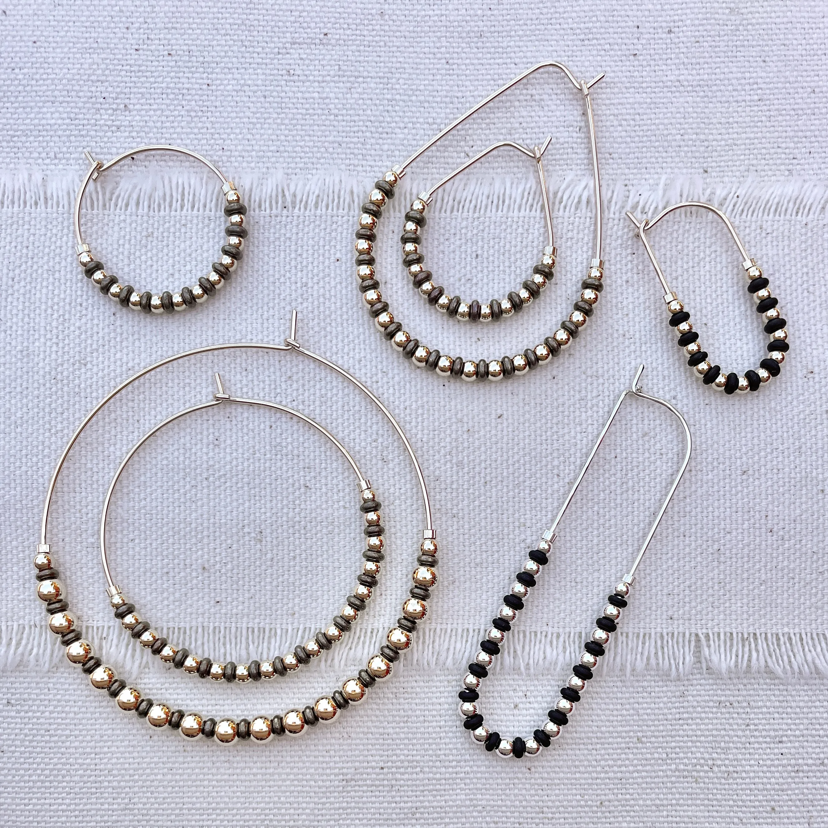 MELODY Ovaline Bead Hoops
