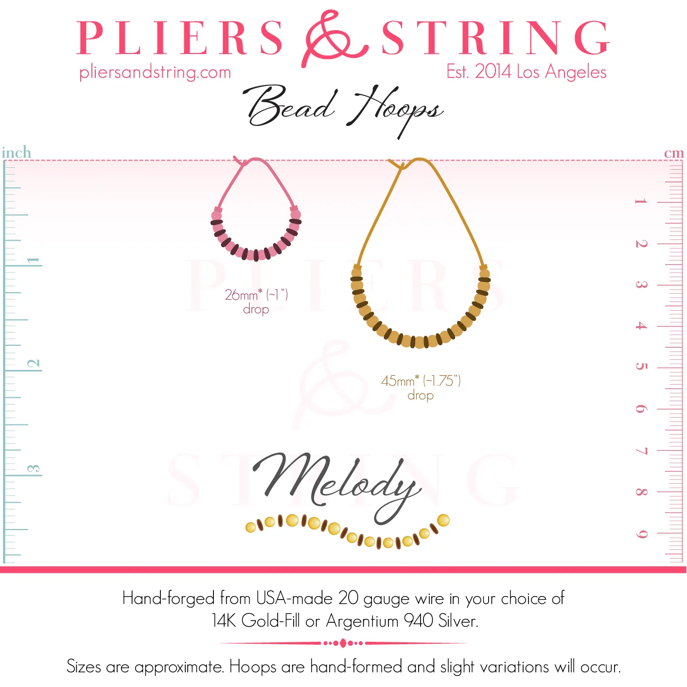 MELODY Ovaline Bead Hoops