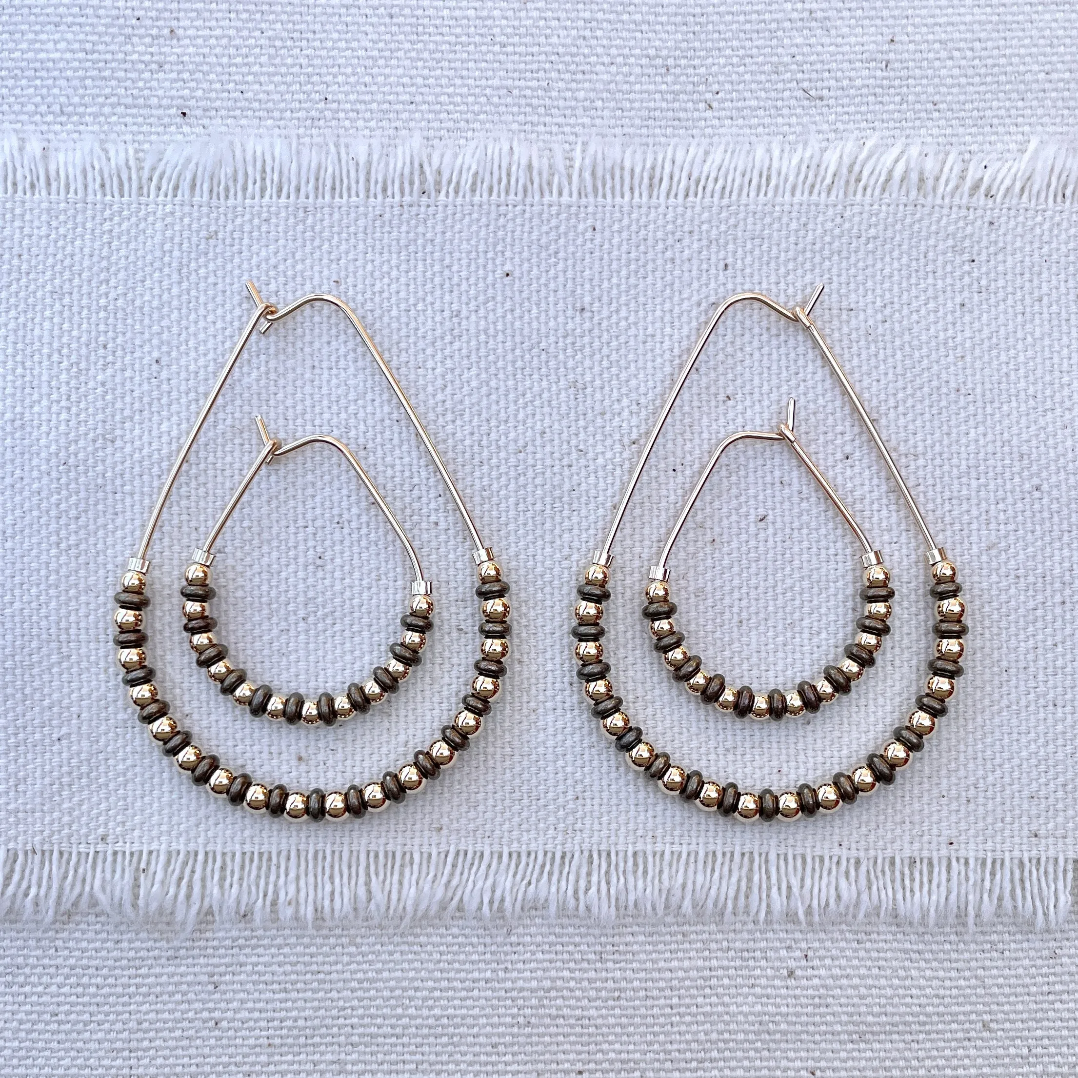 MELODY Ovaline Bead Hoops