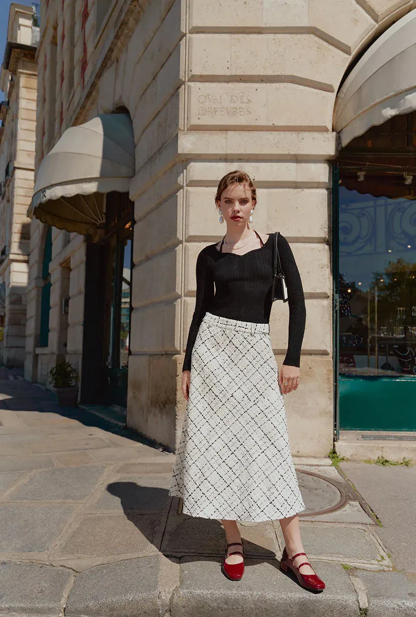 Monty Midi Tweed Skirt