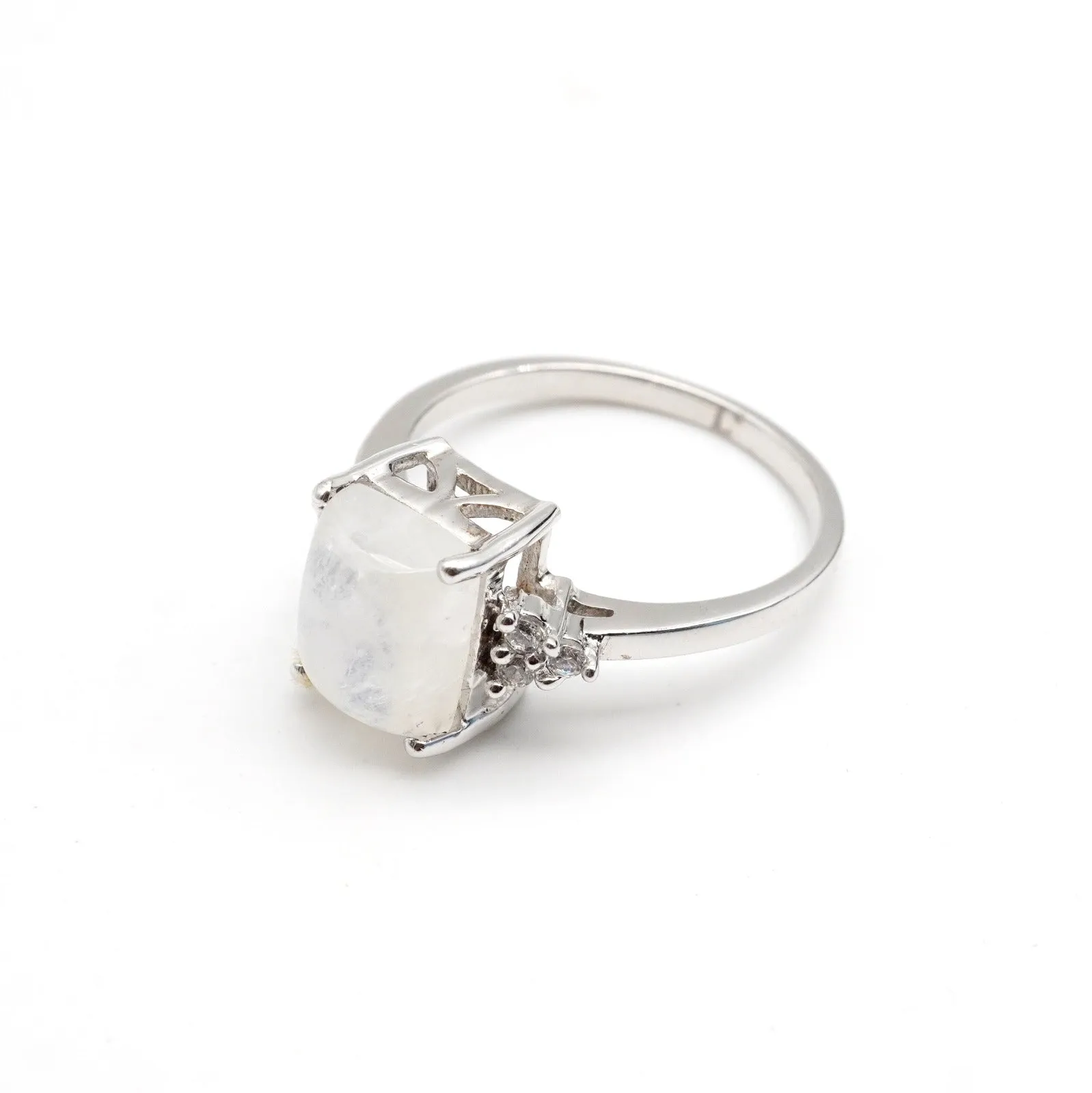 MOONSTONE EMERAL CUT RING