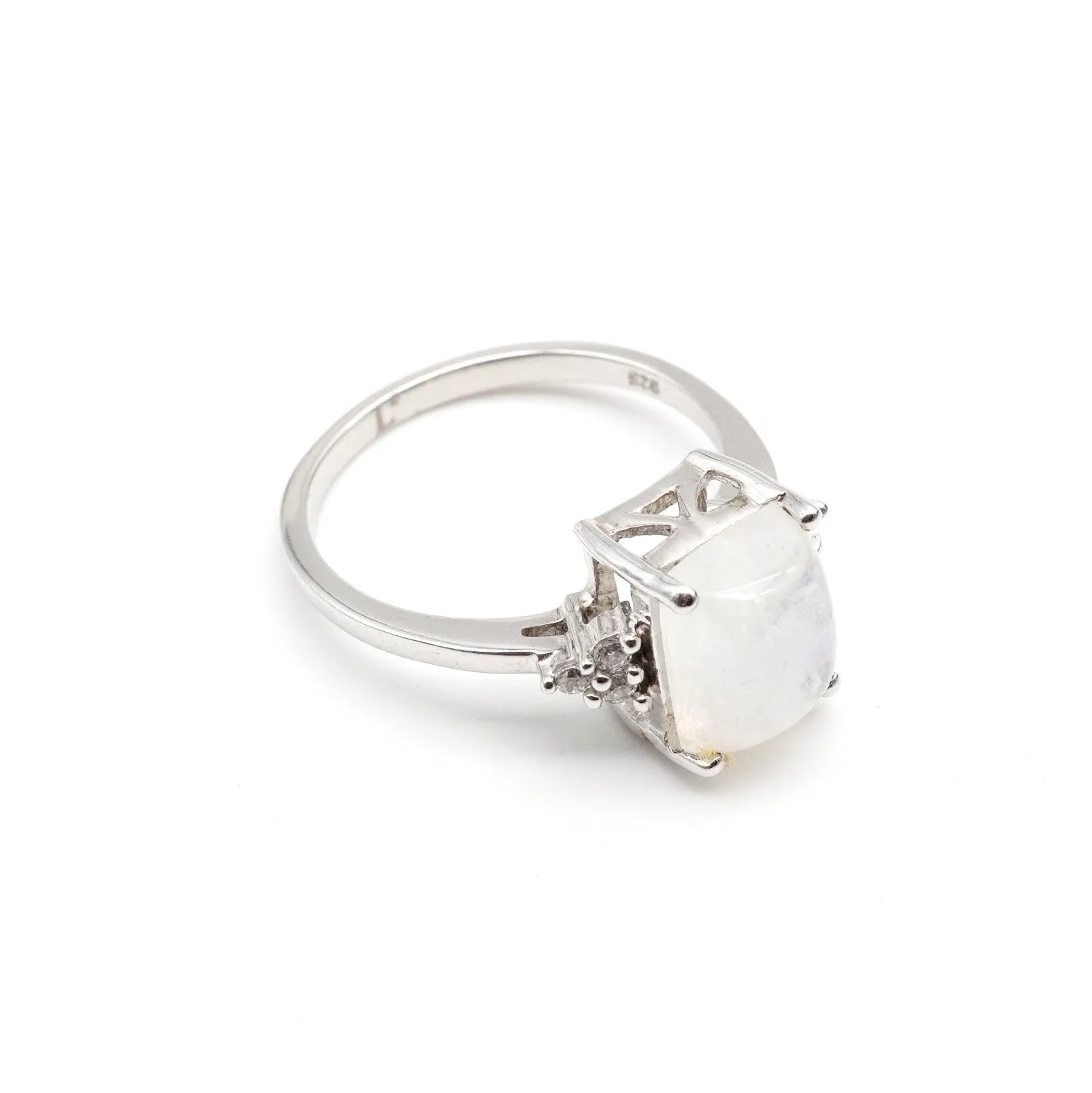 MOONSTONE EMERAL CUT RING