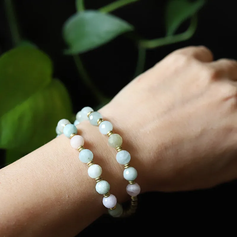 Morganite Wrist Mala Bracelet