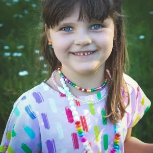 MTO | Necklace | Dainty Faux Pearl | Rainbow