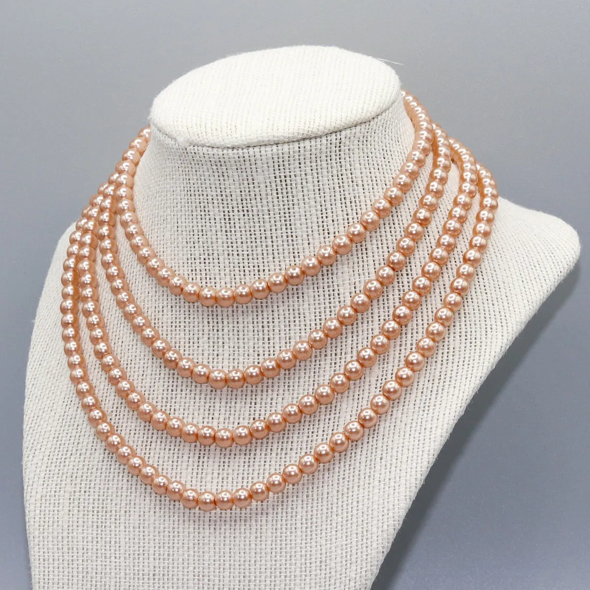 MTO | Necklace | Dainty Faux Pearl | Rose Gold