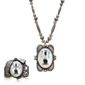 Navajo Figural Necklace Necklace and Bracelet