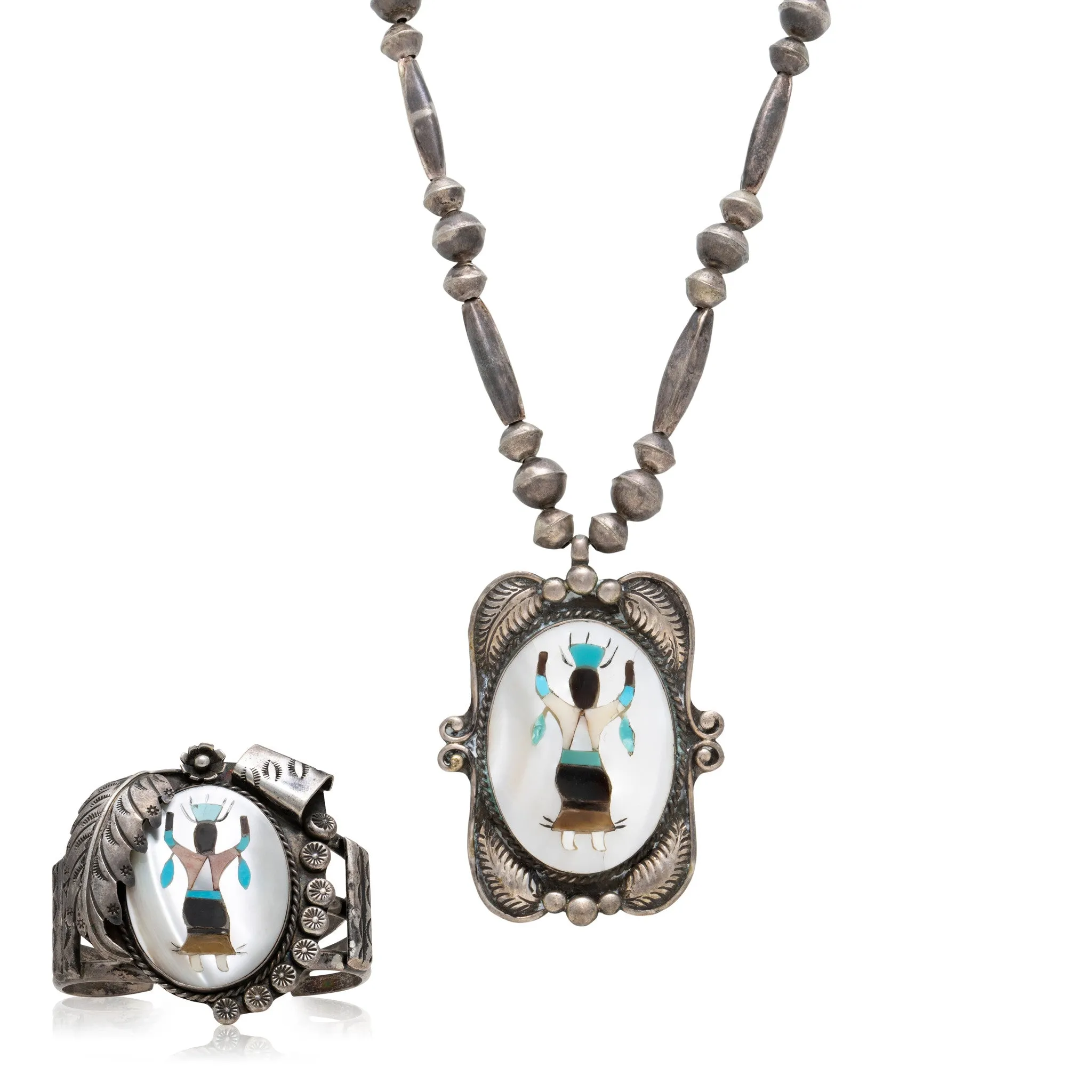 Navajo Figural Necklace Necklace and Bracelet