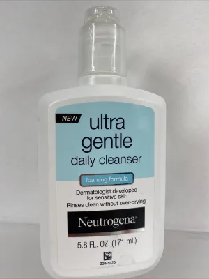 Neutrogena Ultra Gentle Daily Cleanser Foaming Formula for Sensitive Face 5.8 Oz