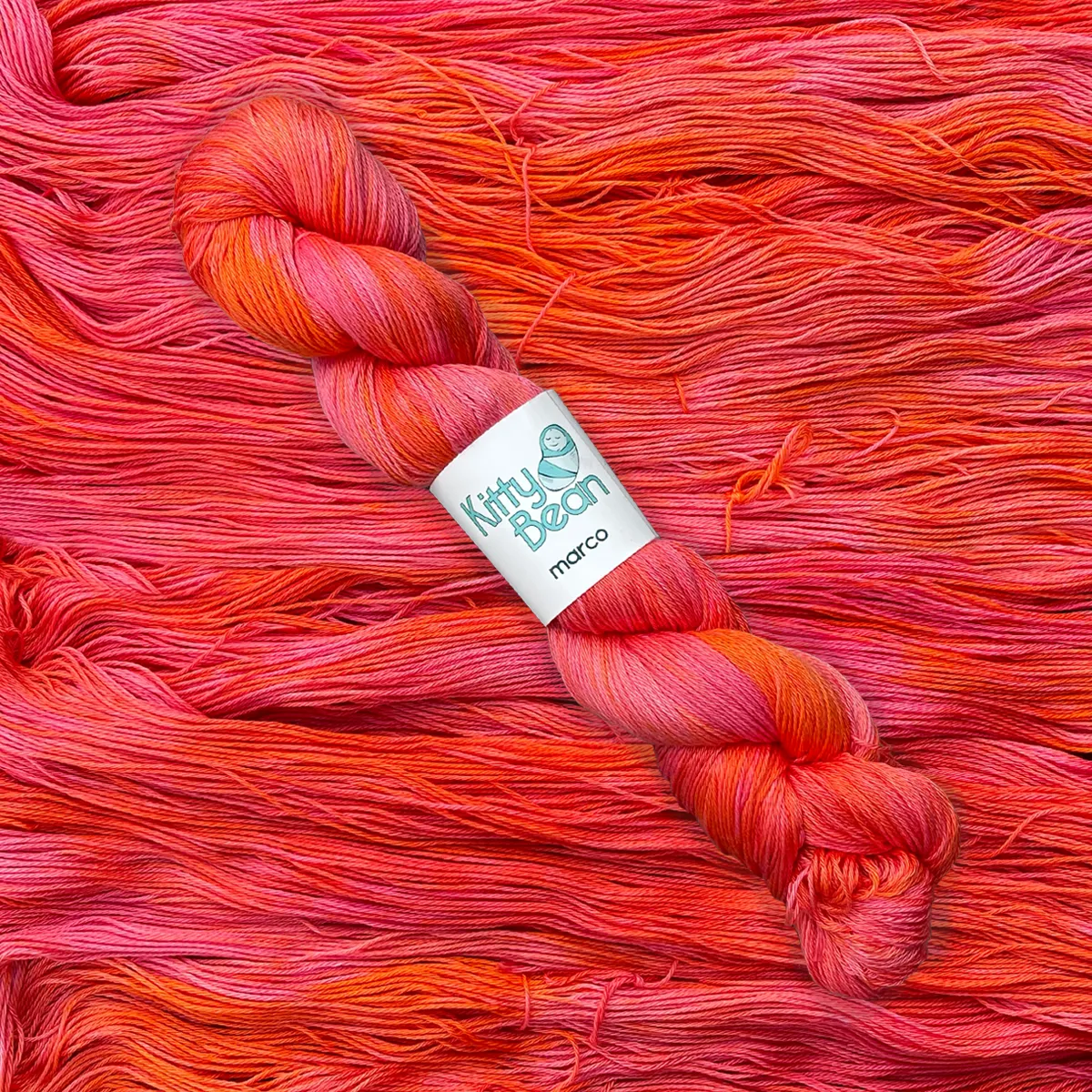 NEW Marco Sock: Pima Cotton Fingering Yarn | Hand-Dyed Skeins | KittyBean Knitting