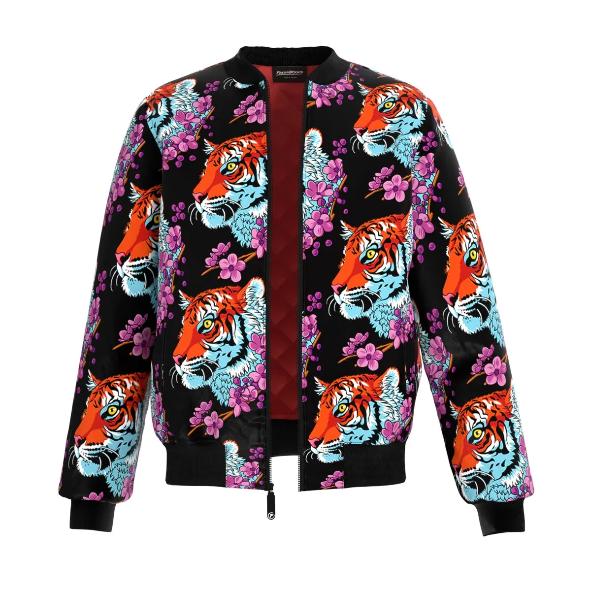NEW Retails $200, Fresh Hoods Men's APC Tiger Sakura Bomber Jacket, Sz S