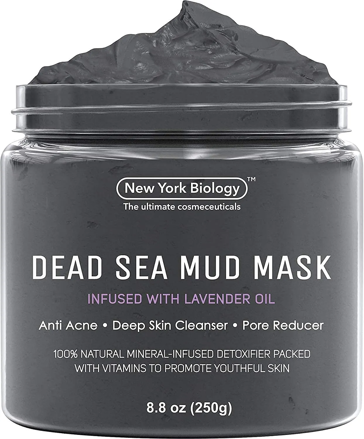 New York Biology Dead Sea Mud Mask for Face and Body - Spa Quality Pore Reducer for Acne, Blackheads and Oily Skin, Natural Skincare for Women, Men - Tightens Skin for A Healthier Complexion - 8.8 oz