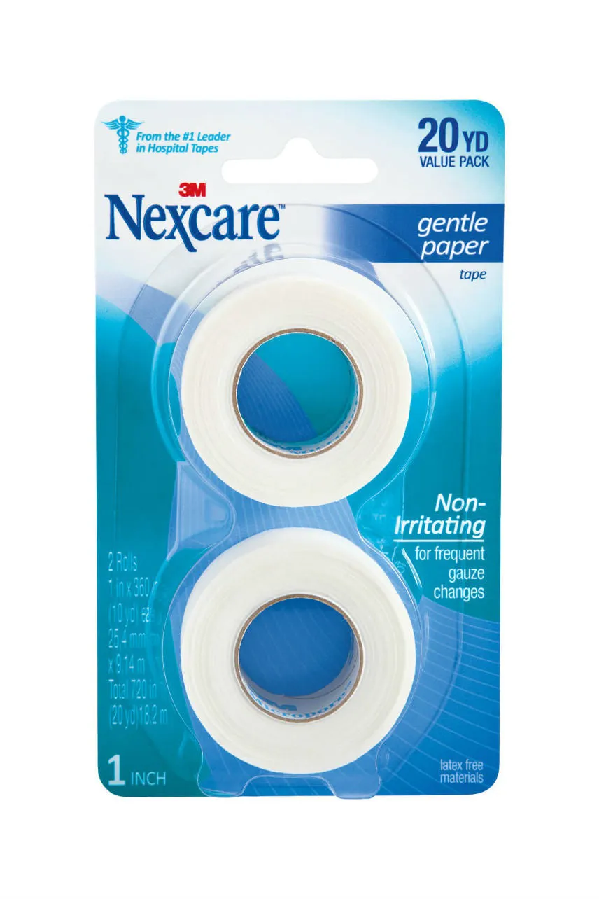 Nexcare Paper Tape Gentle 25mmx9.1m 2pk