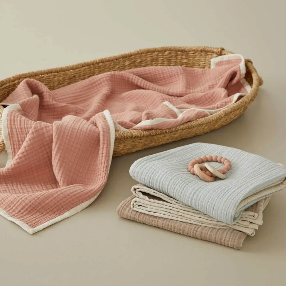 Nordic Kids Sea Mist Muslin Cotton Blanket