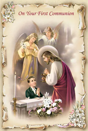 On Your First Communion Greeting Card- Boy