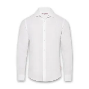 Orlebar Brown - Giles Linen LS Shirt in White