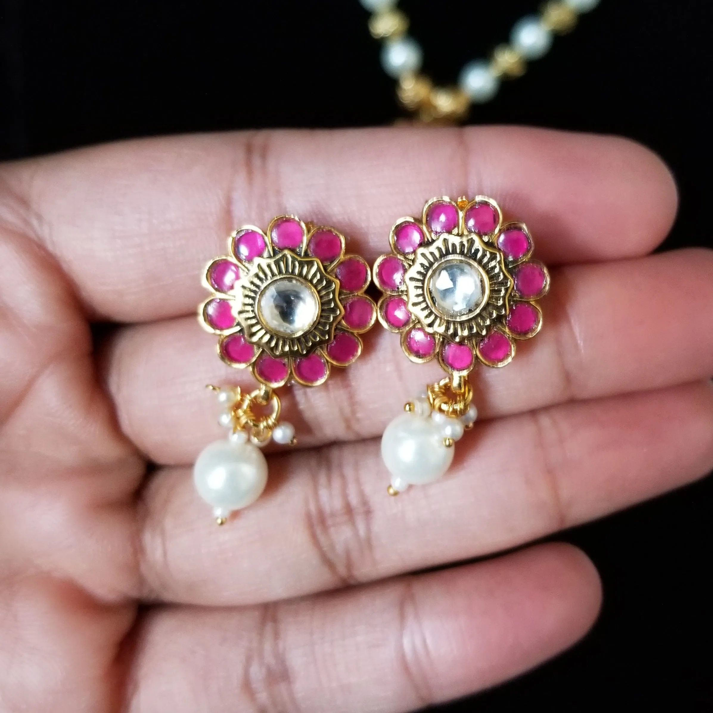 Pachi Kundan Pearl Set With Gold Plating