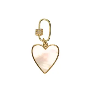 Pearl Heart Charm