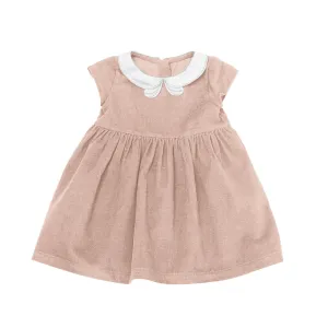 Peter Pan Collar Dress | Pink Meringue Corduroy