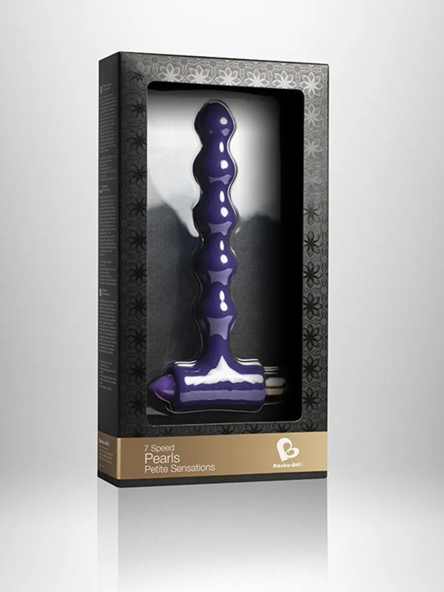 Petite Sensations Pearls Purple VIBRATING ANAL BEADS