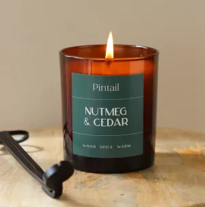 Pintail Nutmeg & Cedar Glass Candle