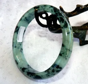 "Resilient Woman" Burmese Jadeite Bangle Bracelet 63 mm Grade A   Certificate (4988)