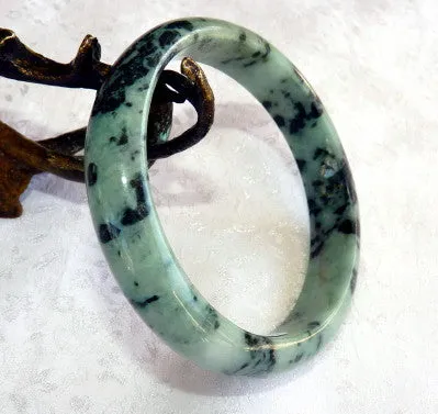 "Resilient Woman" Burmese Jadeite Bangle Bracelet 63 mm Grade A   Certificate (4988)