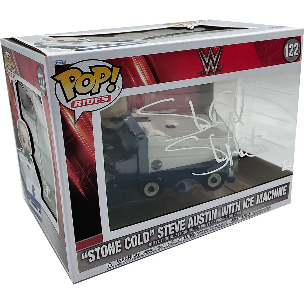 "Stone Cold" Steve Austin Autographed  Deluxe Funko Pop! Rides Display