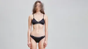 R13 FUUFF  bralette -black