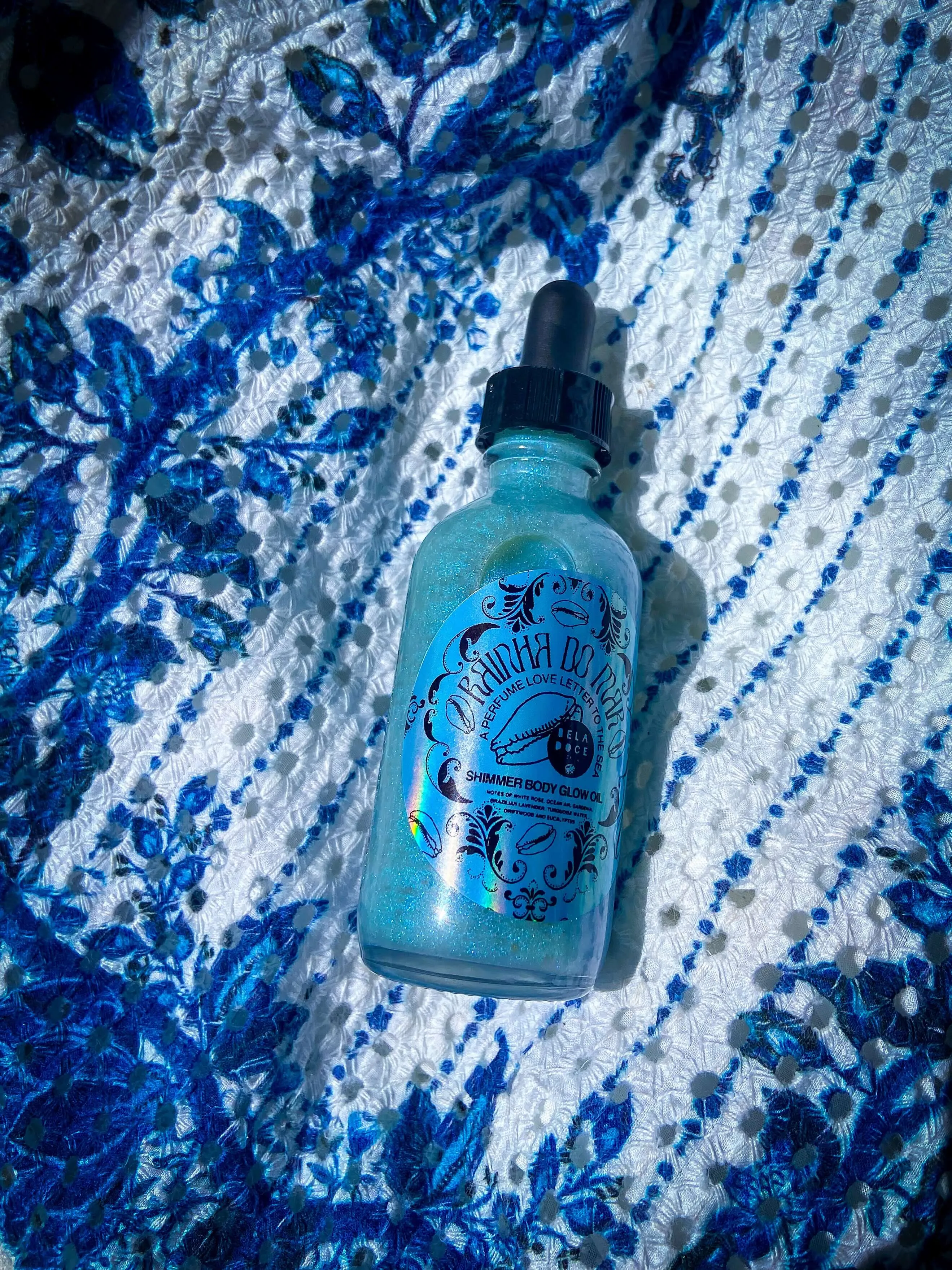 Rainha do Mar Iridescent Blue Shimmer Glow Oil