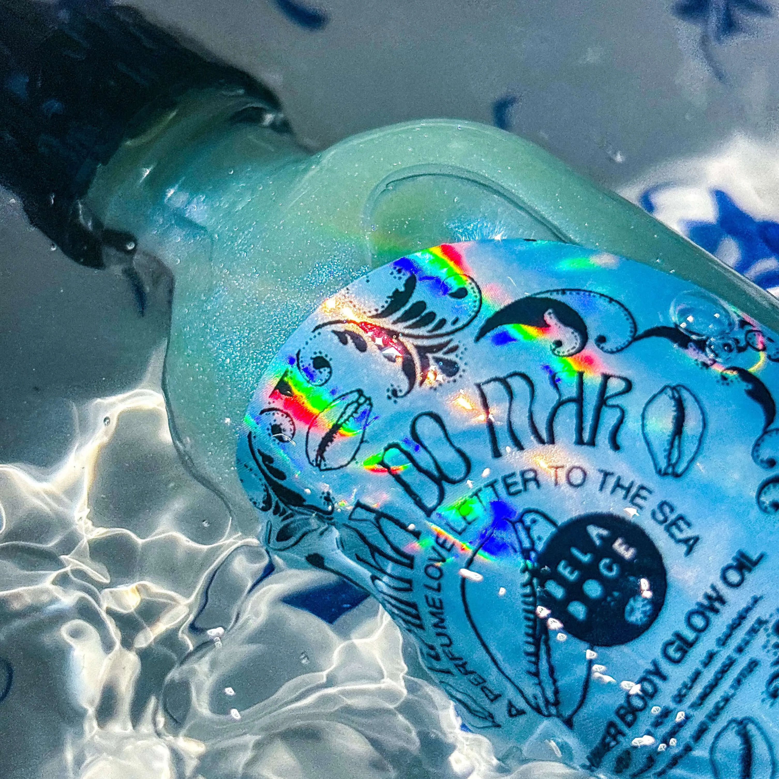 Rainha do Mar Iridescent Blue Shimmer Glow Oil