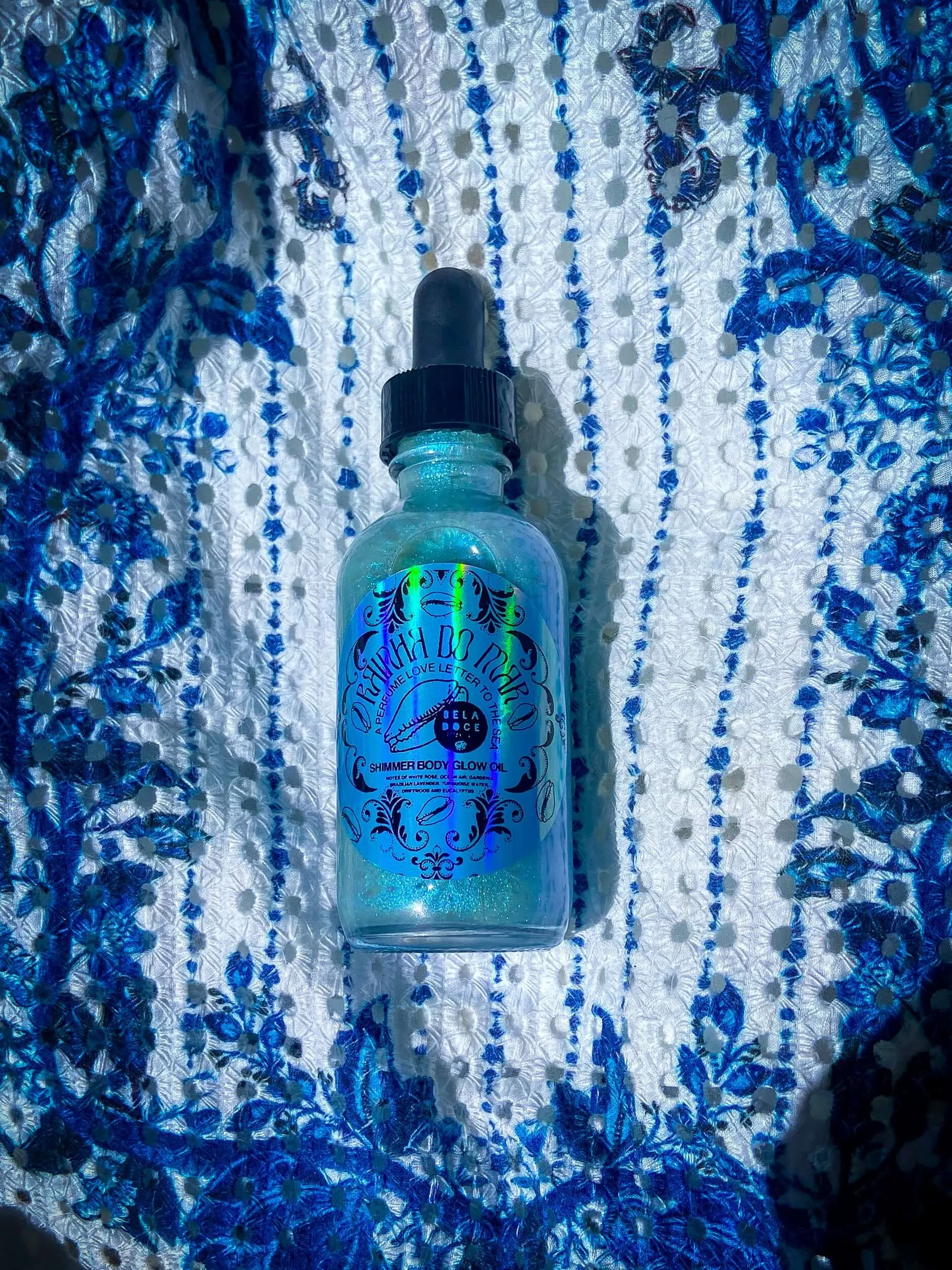 Rainha do Mar Iridescent Blue Shimmer Glow Oil
