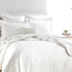 Renee Taylor Scallop Jacquard Coverlet Set - PEARL