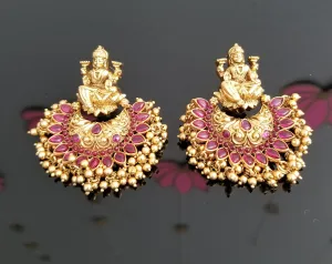 Reserved For Bhavana Suresh South indian temple style chandbalis with gold plating