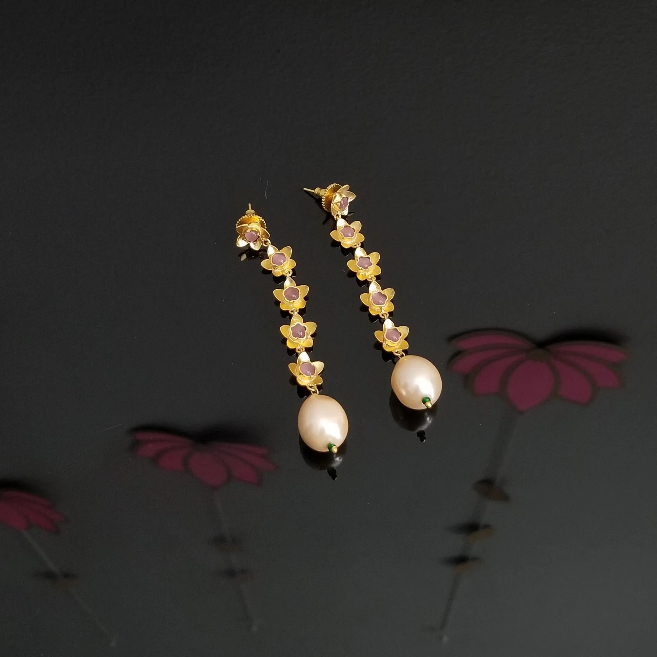 Reserved For Kusuma V Dainty Pearl Tassel Earrings