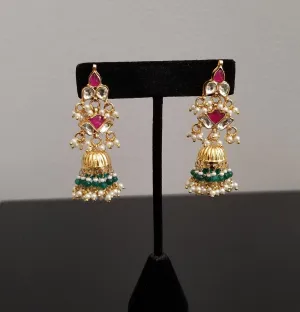 Reserved For Sanjana And Sushma M Kundan Jhumkas With Pearl Drops