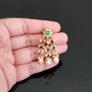 Reserved For Sanjana Kundan Pearl Tassel Earrings