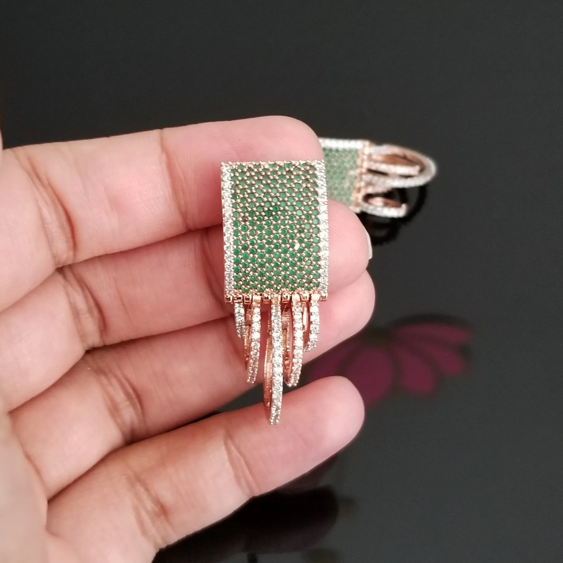 Reserved For Sarvani Bhagi American Diamond Earrings FL6