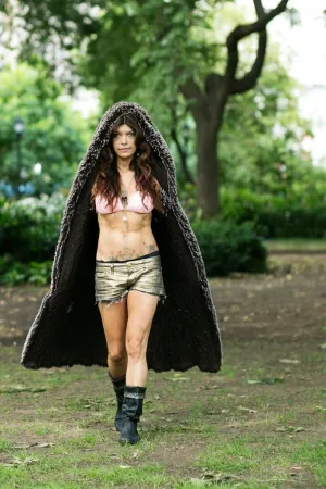 Robber Gypsy Queen Supple Faux Fur Hooded Long Vest