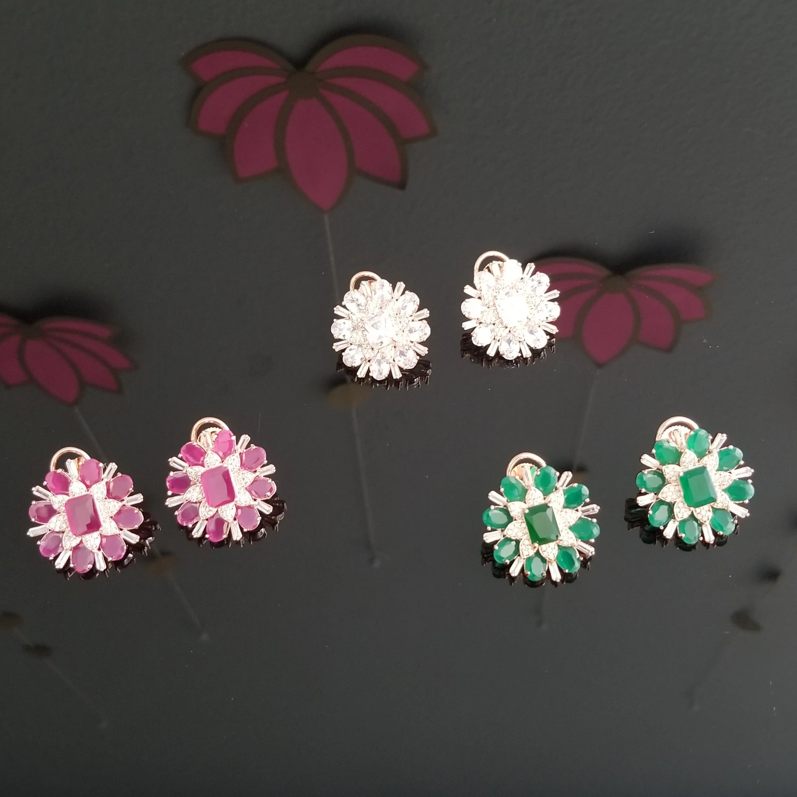 Rose Gold Finish AD Studs