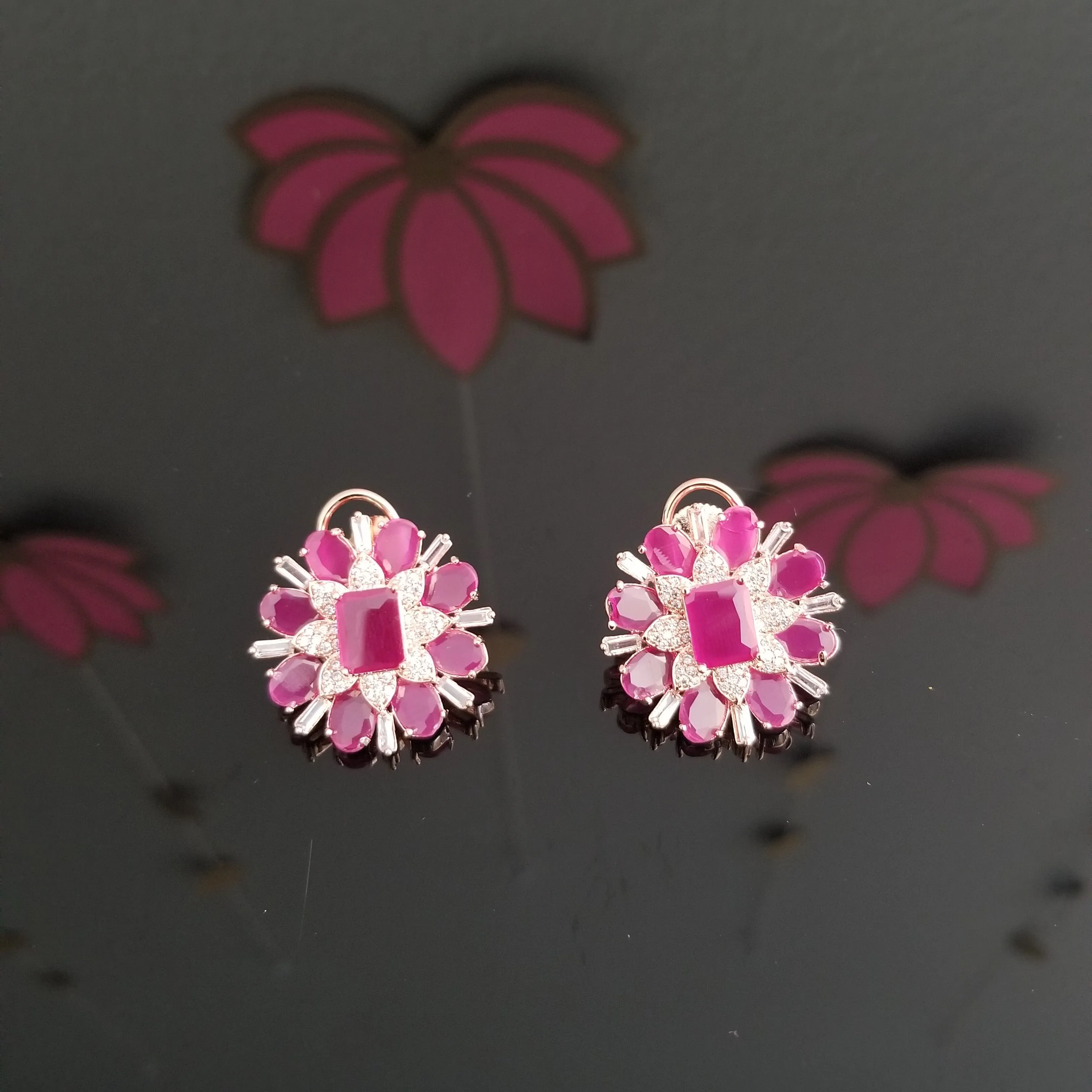 Rose Gold Finish AD Studs
