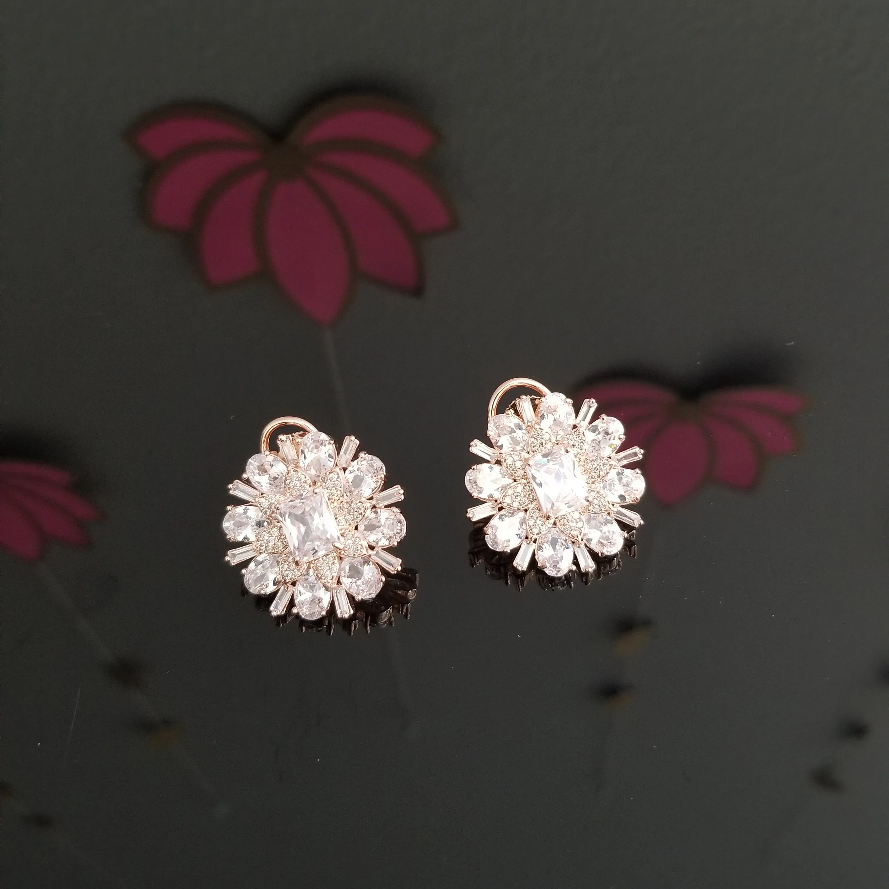 Rose Gold Finish AD Studs