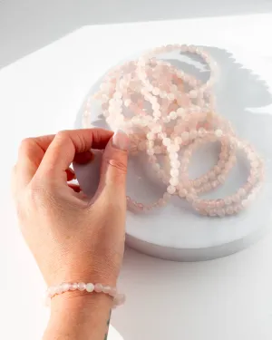Rose Quartz 6mm Bead Bracelet