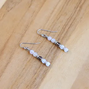 Rose Quartz and Moonstone Earrings