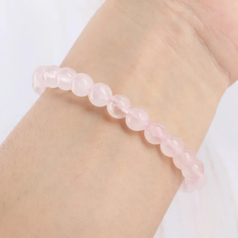 Rose Quartz Bracelet - 8mm Round